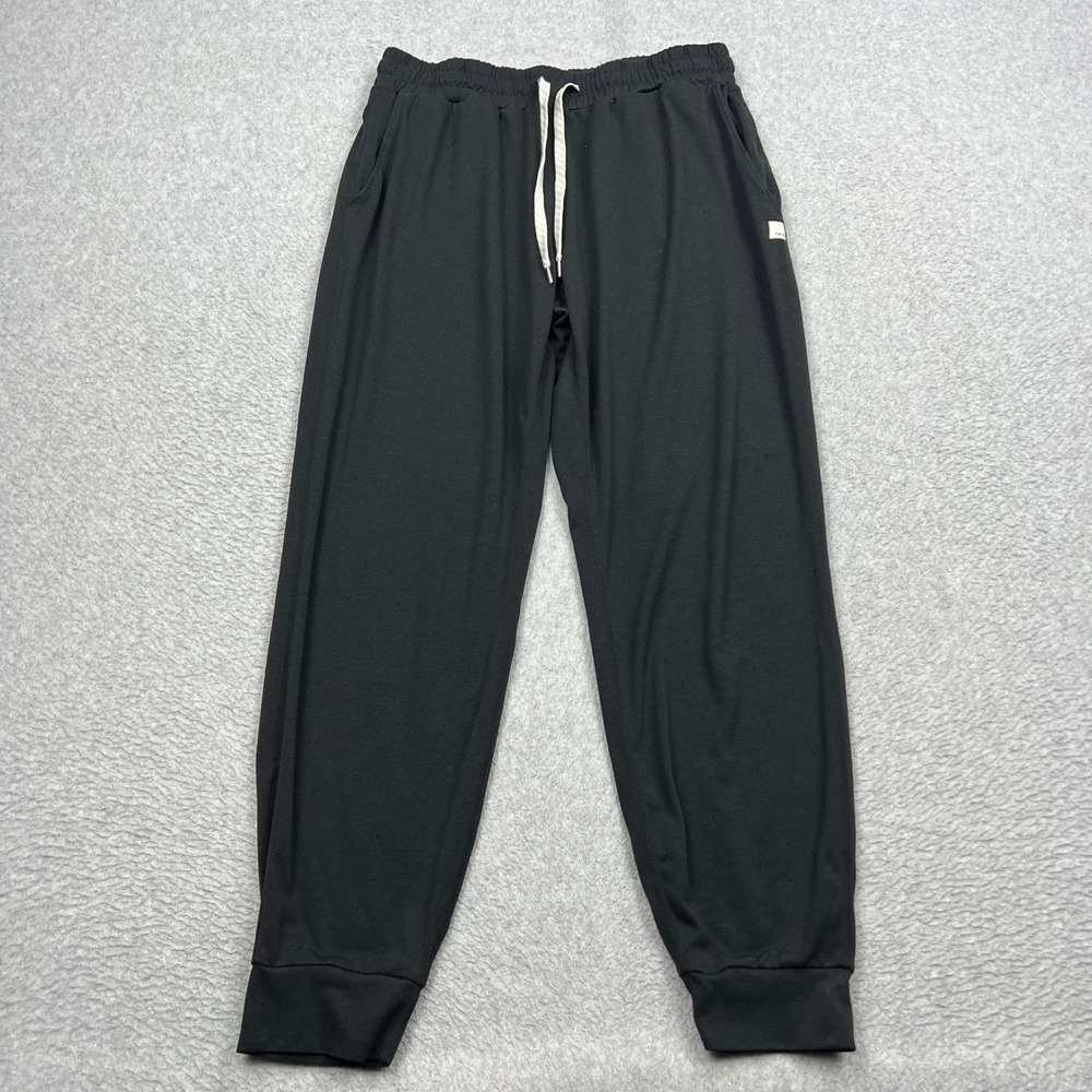 Vuori Performance Jogger Womens Small* Black Jersey Relaxed Tie Cozy Ankle Pants